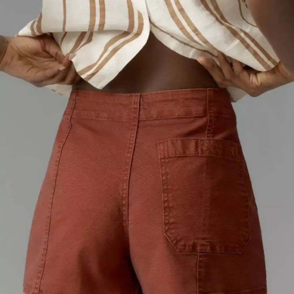Anthropologie Pilcro Belted Camp Shorts, Cedar, 26, NWT - Picture 4 of 9